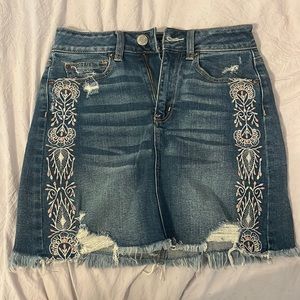 american eagle jean skirt